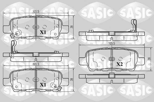 Sasic 6214025 - Kit pastiglie freno, Freno a disco autozon.pro