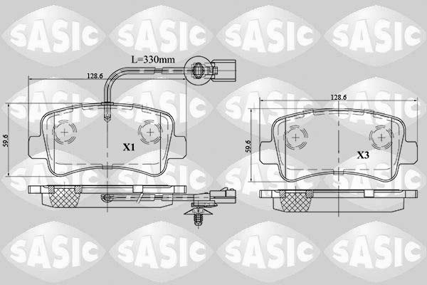 Sasic 6214021 - Kit pastiglie freno, Freno a disco autozon.pro