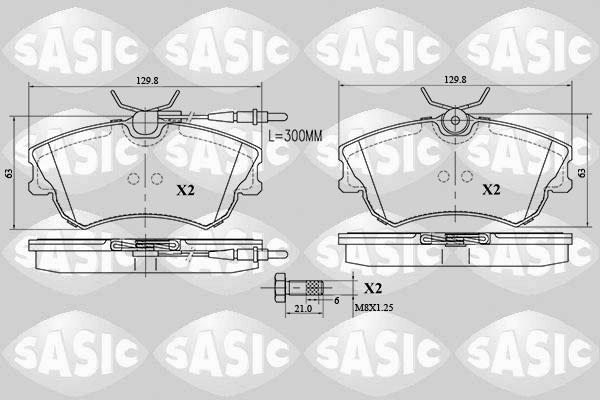 Sasic 6214028 - Kit pastiglie freno, Freno a disco autozon.pro