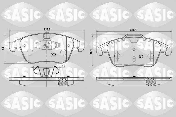 Sasic 6214027 - Kit pastiglie freno, Freno a disco autozon.pro