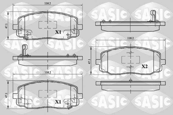 Sasic 6216094 - Kit pastiglie freno, Freno a disco autozon.pro