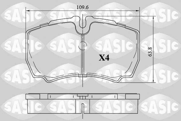 Sasic 6216090 - Kit pastiglie freno, Freno a disco autozon.pro