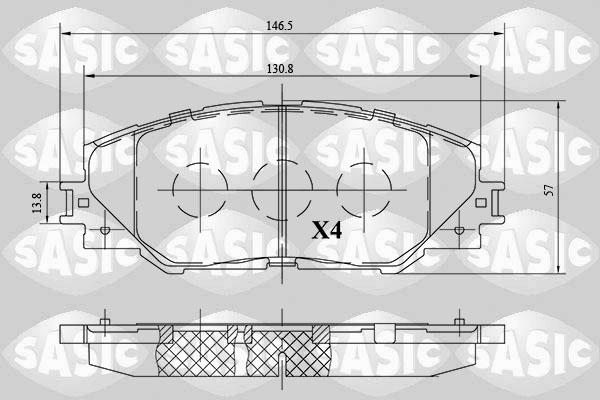 Sasic 6216091 - Kit pastiglie freno, Freno a disco autozon.pro