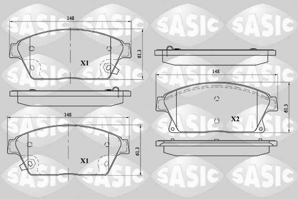 Sasic 6216098 - Kit pastiglie freno, Freno a disco autozon.pro