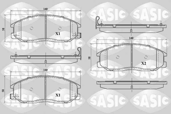 Sasic 6216093 - Kit pastiglie freno, Freno a disco autozon.pro