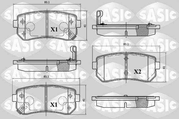 Sasic 6216097 - Kit pastiglie freno, Freno a disco autozon.pro