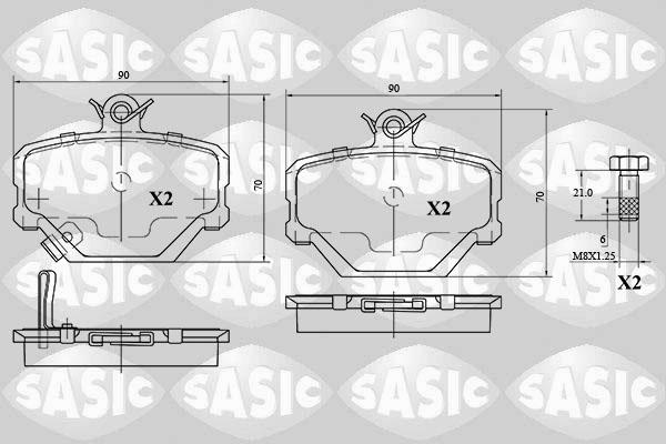 Sasic 6216045 - Kit pastiglie freno, Freno a disco autozon.pro