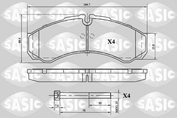 Sasic 6216040 - Kit pastiglie freno, Freno a disco autozon.pro