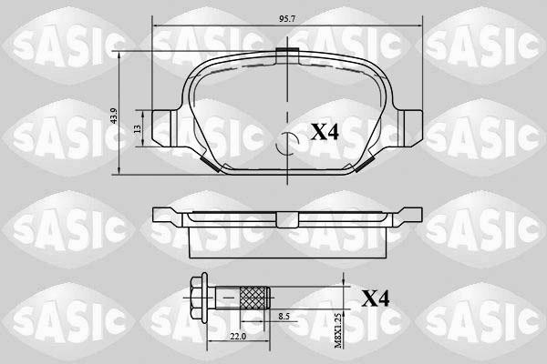 Sasic 6216043 - Kit pastiglie freno, Freno a disco autozon.pro