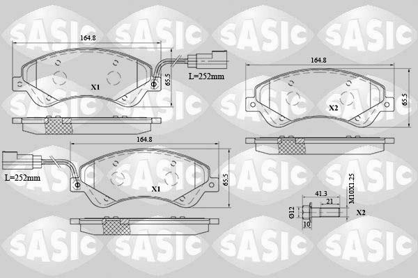 Sasic 6216042 - Kit pastiglie freno, Freno a disco autozon.pro