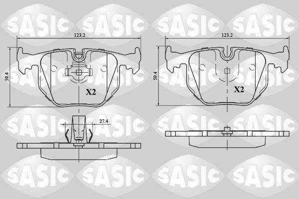 Sasic 6216054 - Kit pastiglie freno, Freno a disco autozon.pro