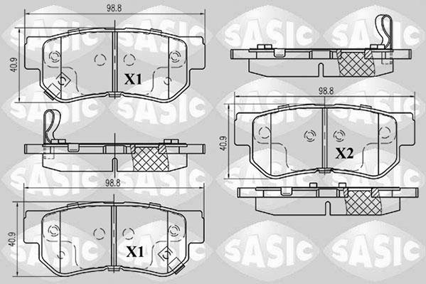 Sasic 6216050 - Kit pastiglie freno, Freno a disco autozon.pro