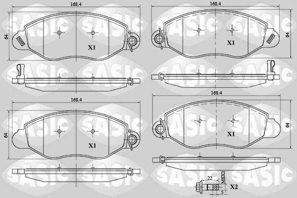 Sasic 6216058 - Kit pastiglie freno, Freno a disco autozon.pro