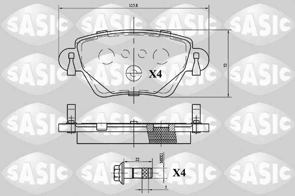 Sasic 6216069 - Kit pastiglie freno, Freno a disco autozon.pro