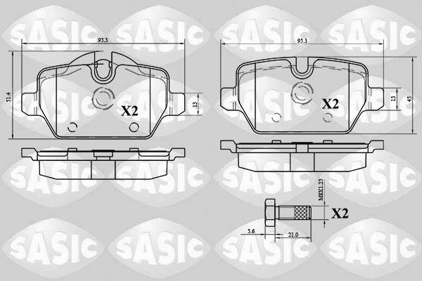 Sasic 6216064 - Kit pastiglie freno, Freno a disco autozon.pro