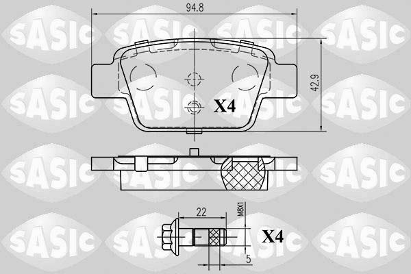 Sasic 6216065 - Kit pastiglie freno, Freno a disco autozon.pro