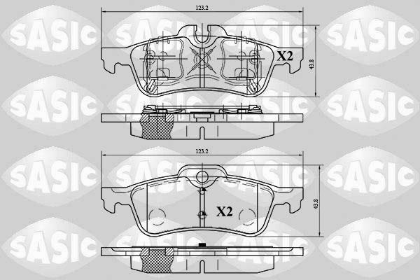 Sasic 6216061 - Kit pastiglie freno, Freno a disco autozon.pro