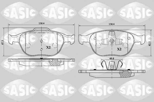 Sasic 6216068 - Kit pastiglie freno, Freno a disco autozon.pro