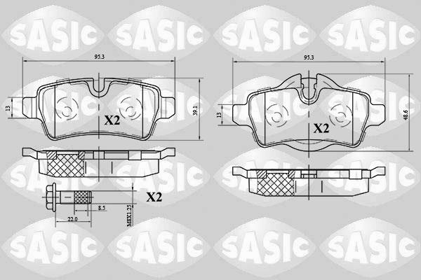 Sasic 6216062 - Kit pastiglie freno, Freno a disco autozon.pro