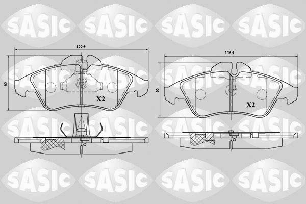 Sasic 6216067 - Kit pastiglie freno, Freno a disco autozon.pro