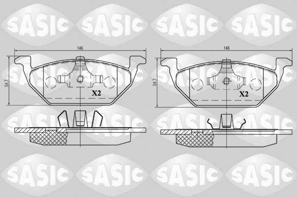 Sasic 6216009 - Kit pastiglie freno, Freno a disco autozon.pro