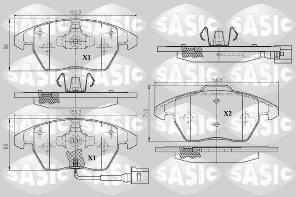 Sasic 6216004 - Kit pastiglie freno, Freno a disco autozon.pro