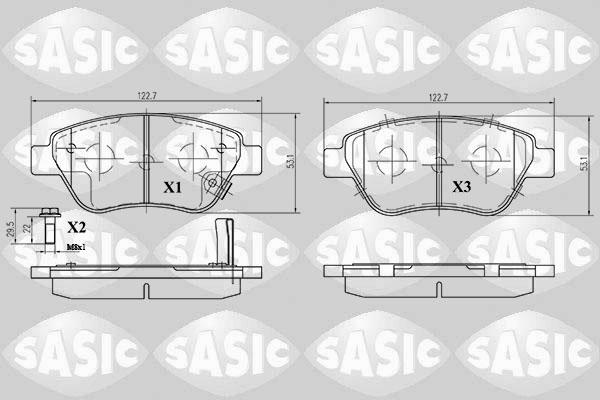 Sasic 6216005 - Kit pastiglie freno, Freno a disco autozon.pro