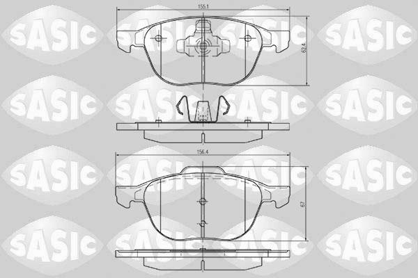 Sasic 6216001 - Kit pastiglie freno, Freno a disco autozon.pro