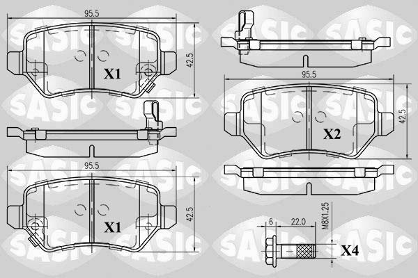 Sasic 6216008 - Kit pastiglie freno, Freno a disco autozon.pro