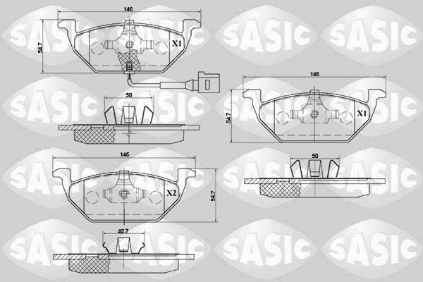 Sasic 6216002 - Kit pastiglie freno, Freno a disco autozon.pro