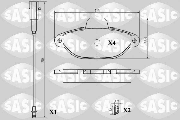 Sasic 6216011 - Kit pastiglie freno, Freno a disco autozon.pro