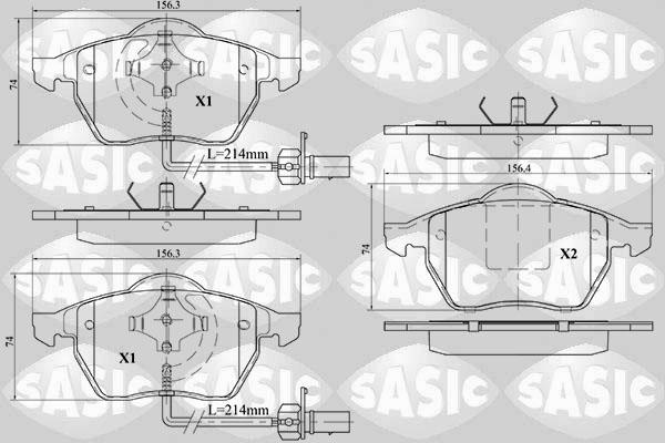 Sasic 6216013 - Kit pastiglie freno, Freno a disco autozon.pro