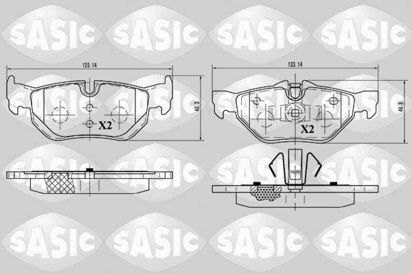 Sasic 6216012 - Kit pastiglie freno, Freno a disco autozon.pro