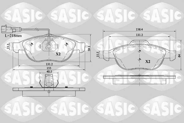 Sasic 6216089 - Kit pastiglie freno, Freno a disco autozon.pro