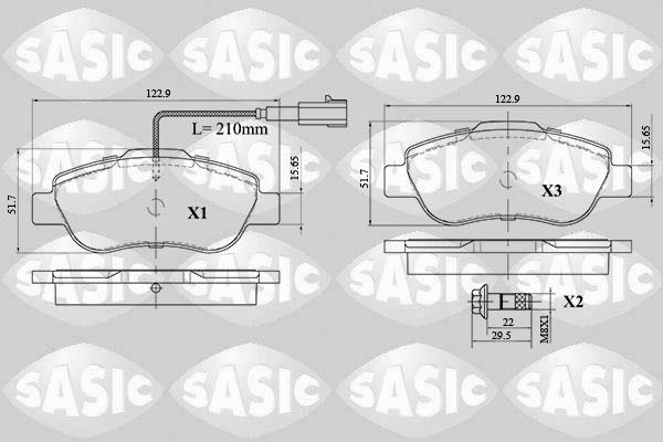 Sasic 6216085 - Kit pastiglie freno, Freno a disco autozon.pro