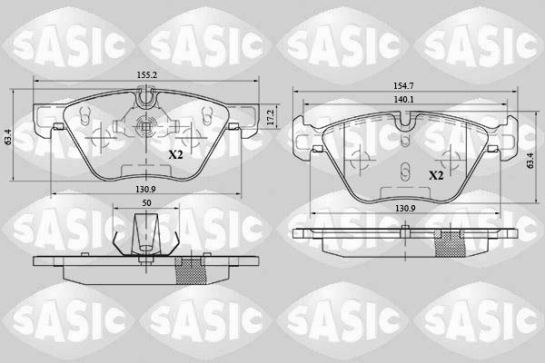 Sasic 6216080 - Kit pastiglie freno, Freno a disco autozon.pro