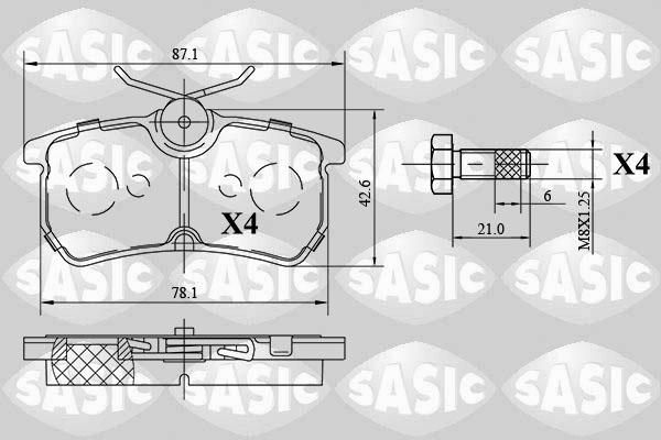 Sasic 6216083 - Kit pastiglie freno, Freno a disco autozon.pro