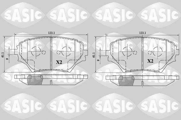 Sasic 6216082 - Kit pastiglie freno, Freno a disco autozon.pro