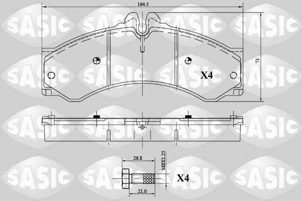 Sasic 6216087 - Kit pastiglie freno, Freno a disco autozon.pro