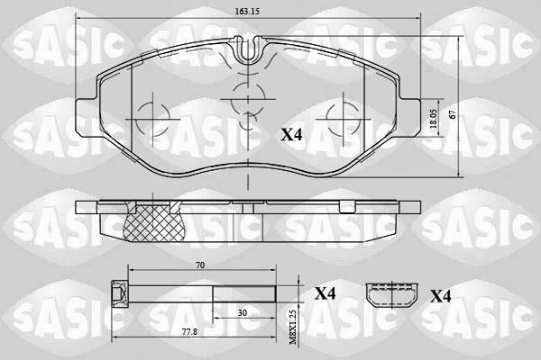 Sasic 6216039 - Kit pastiglie freno, Freno a disco autozon.pro