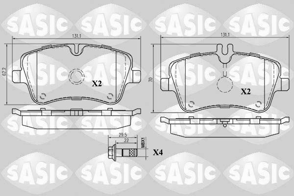 Sasic 6216031 - Kit pastiglie freno, Freno a disco autozon.pro