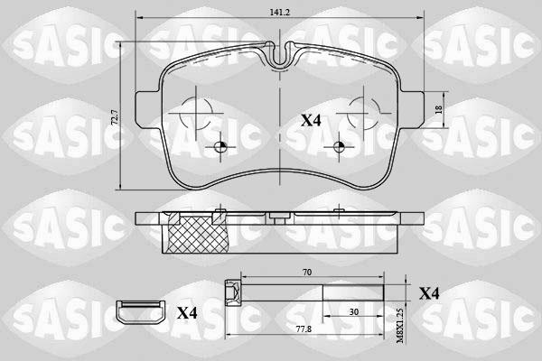 Sasic 6216038 - Kit pastiglie freno, Freno a disco autozon.pro