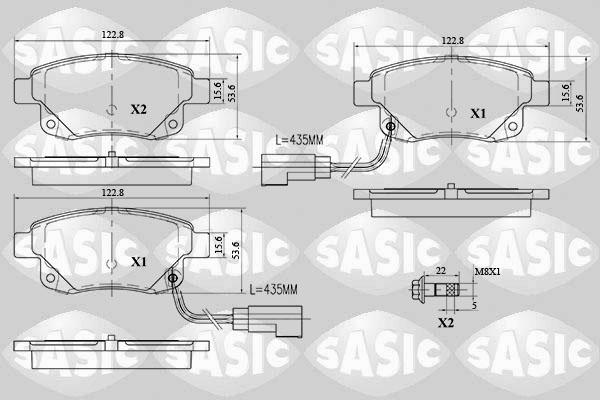 Sasic 6216032 - Kit pastiglie freno, Freno a disco autozon.pro