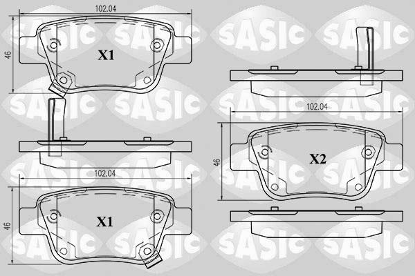 Sasic 6216037 - Kit pastiglie freno, Freno a disco autozon.pro