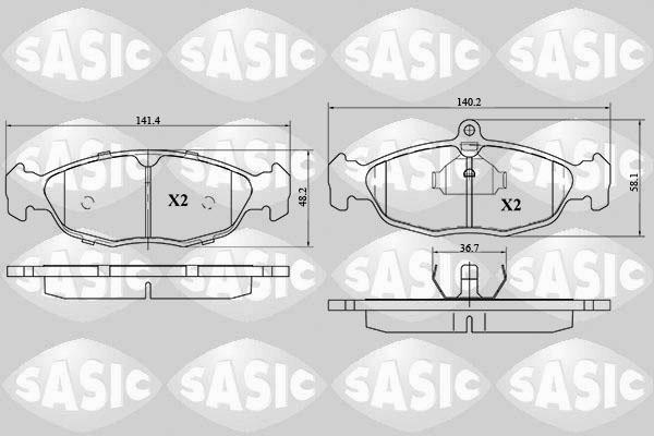 Sasic 6216029 - Kit pastiglie freno, Freno a disco autozon.pro