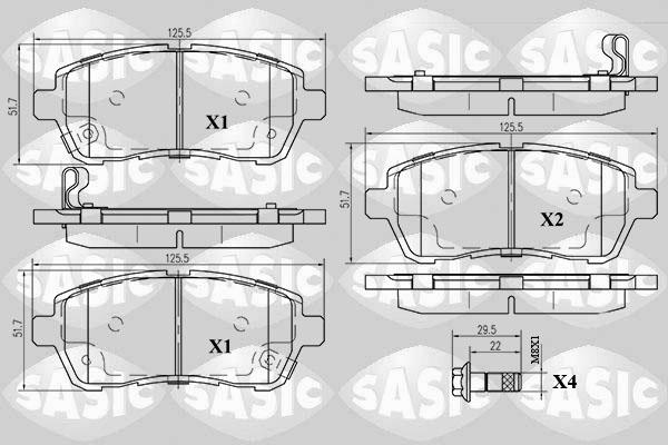 Sasic 6216025 - Kit pastiglie freno, Freno a disco autozon.pro