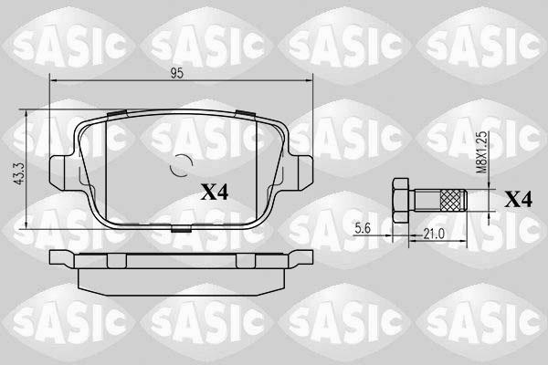 Sasic 6216023 - Kit pastiglie freno, Freno a disco autozon.pro