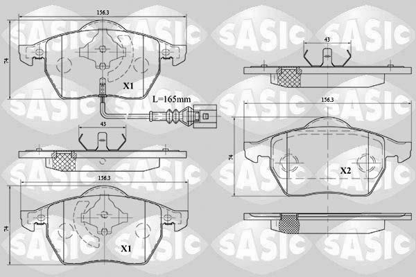 Sasic 6216079 - Kit pastiglie freno, Freno a disco autozon.pro