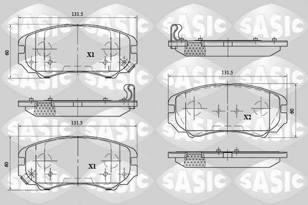 Sasic 6216071 - Kit pastiglie freno, Freno a disco autozon.pro