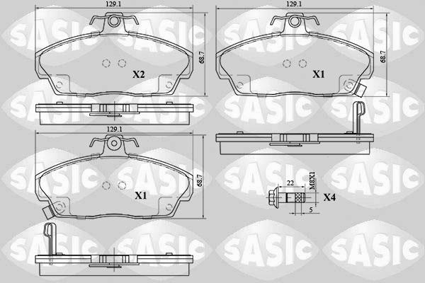 Sasic 6216073 - Kit pastiglie freno, Freno a disco autozon.pro